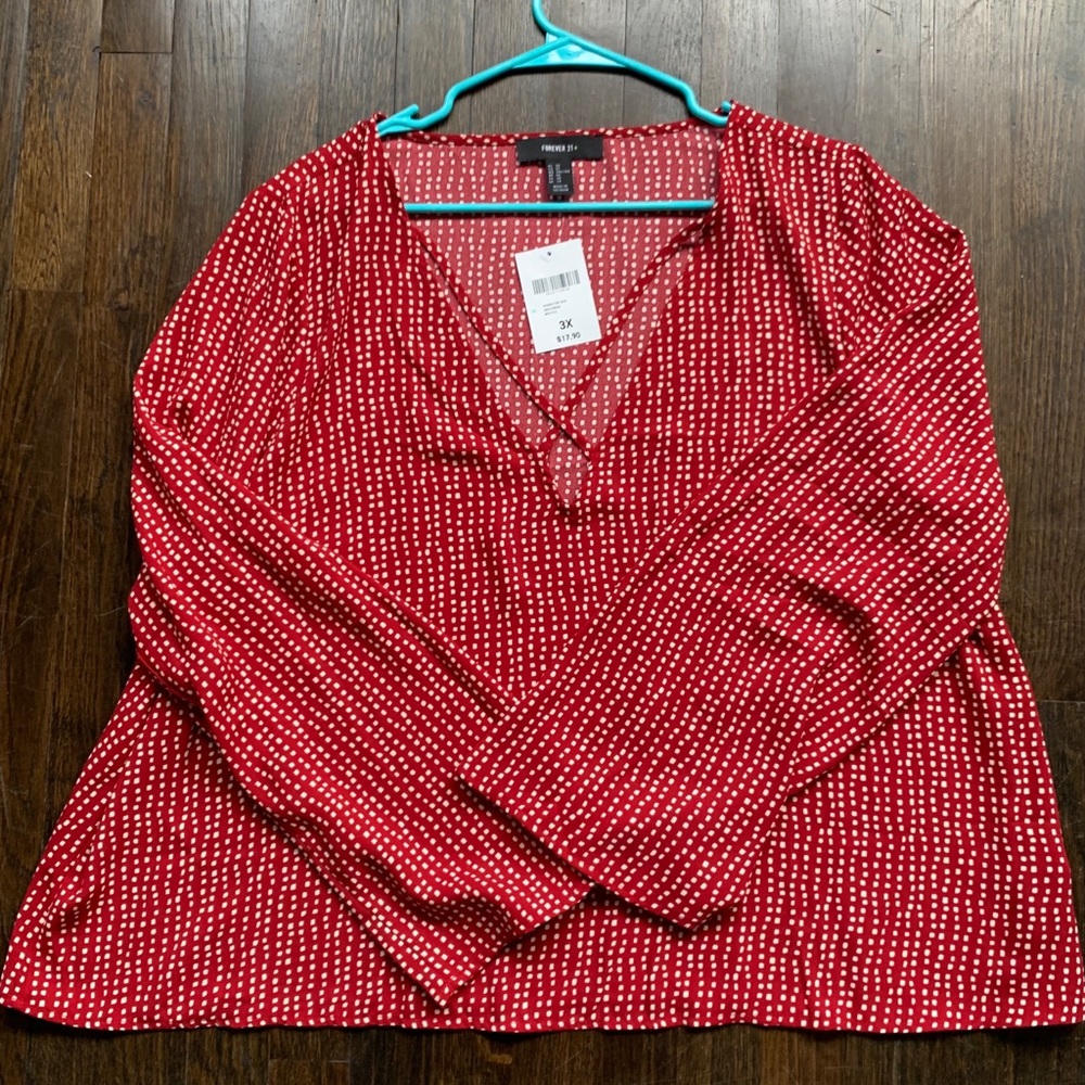 Red Polka Dot Blouse